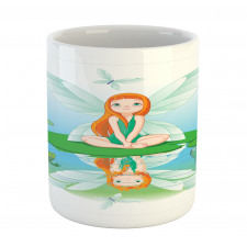 Fairy on Water Lily Leaf Mug