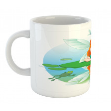 Fairy on Water Lily Leaf Mug