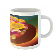 Floral Leafy and Fruits Hair Mug