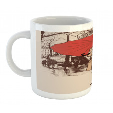 Lady Walking in Paris Mug