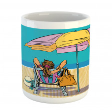 Lady on a Deckchair Mug