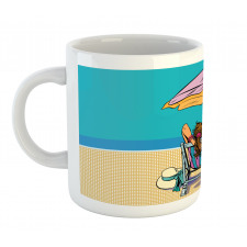 Lady on a Deckchair Mug