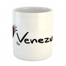 I Love Venezuela Wording Mug