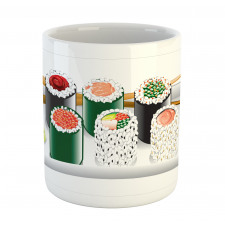 Various Flavored Sushi Plate Mug