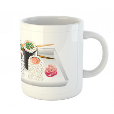 Various Flavored Sushi Plate Mug