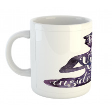 Fell the Universe Text Yoga Mug