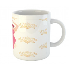 Woman Doing Yoga Lotus Petal Mug