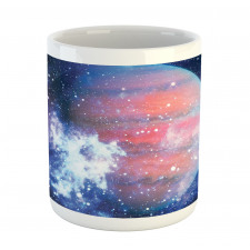 Vivid Nebula and Planet Art Mug