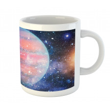 Vivid Nebula and Planet Art Mug