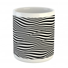 Monochrome Waves Mug