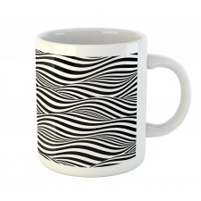 Monochrome Waves Mug