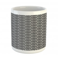 Monochrome Hexagon Mug