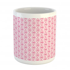 Pinkish Flowers in Hexagons Mug