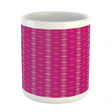 Pinkish Diagonal Squares Mug