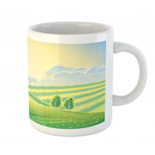 Green Field Graphic Mug