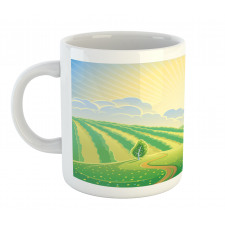 Green Field Graphic Mug