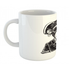 Pirate Monkey Portrait Art Mug