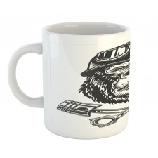 Vintage Style Serious Biker Mug