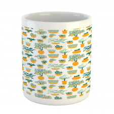 Tropical Blossom in Pots Mug