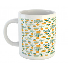 Tropical Blossom in Pots Mug