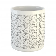 Monochrome Citrus Fruits Mug