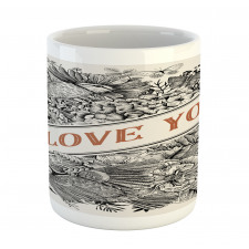 Engraved Flowers Mug