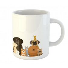 Various Breeds Funny Posing Mug