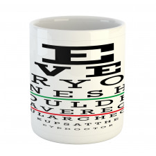 Vertical Wording Pattern Mug