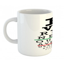 Vertical Wording Pattern Mug