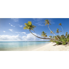 Tropical Beach and Palm Leaves Mug