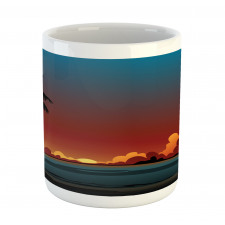 Dramatic Sunset Scene Pattern Mug