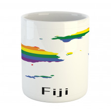 Rainbow Map Design Wording Mug