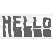 Hello Grunge Typography Art Mug