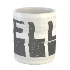 Hello Grunge Typography Art Mug