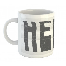 Hello Grunge Typography Art Mug