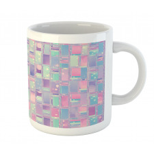 Pastel Tone Abstract Squares Mug