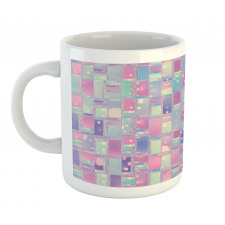 Pastel Tone Abstract Squares Mug