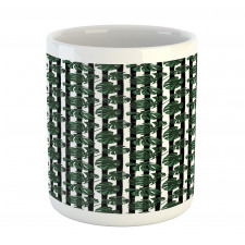 Monstera on Stripes Mug