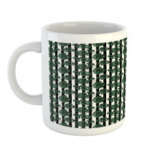 Monstera on Stripes Mug