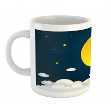 Half Moon Clouds and Stars Mug