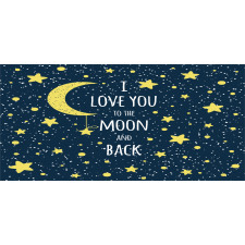 Romantic Typography Moon Star Mug