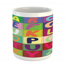 ABC and Fruits Squares Mug