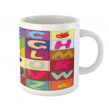 ABC and Fruits Squares Mug