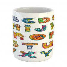 Funny Cats Letter Shapes Mug