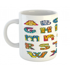 Funny Cats Letter Shapes Mug