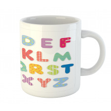 Colorful Printed Letters Mug