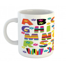 Floral Educational Letters Mug