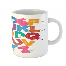 Gouache Brush Letters Mug