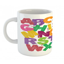 Gouache Brush Letters Mug