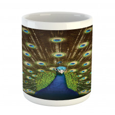 Peacock with Feathers Mug